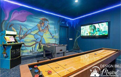 Pandora Game Room Garage Vacation Rental Design
