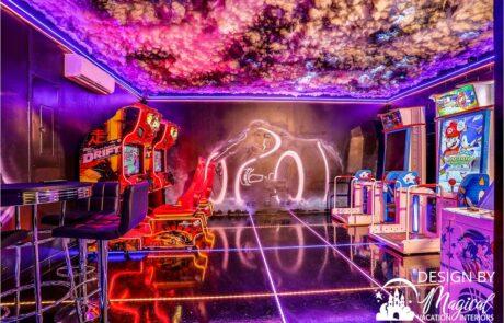 Tron Game Room Garage Vacation Home Interior Design